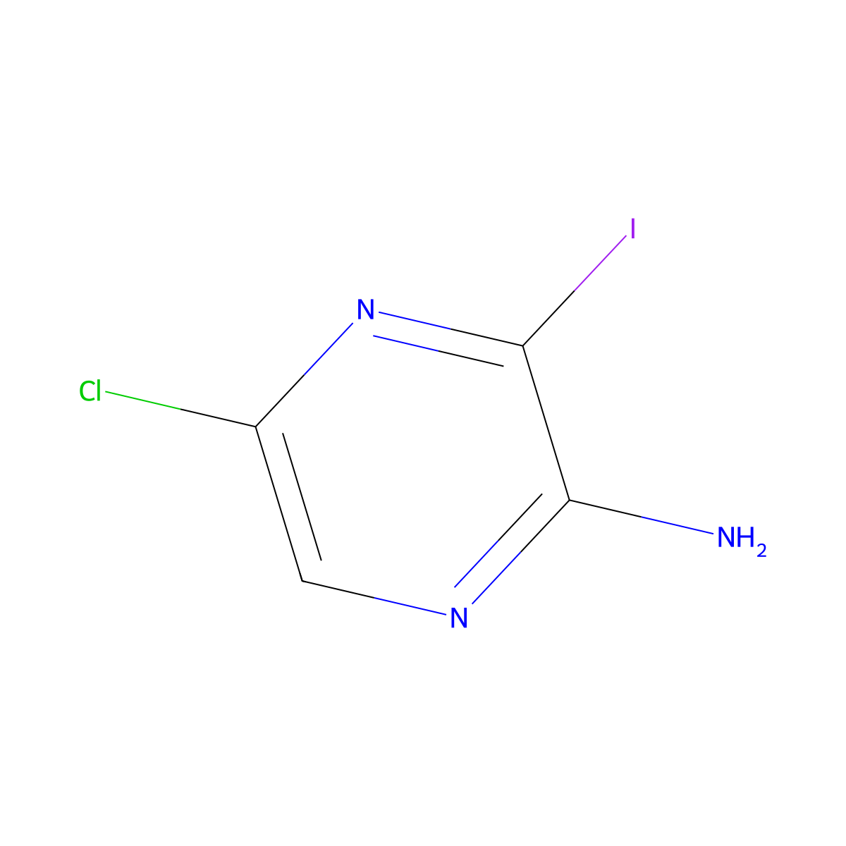 5-Chloro-3-iodopyrazin-2-amine molecular structure, CAS 1823290-98-7
