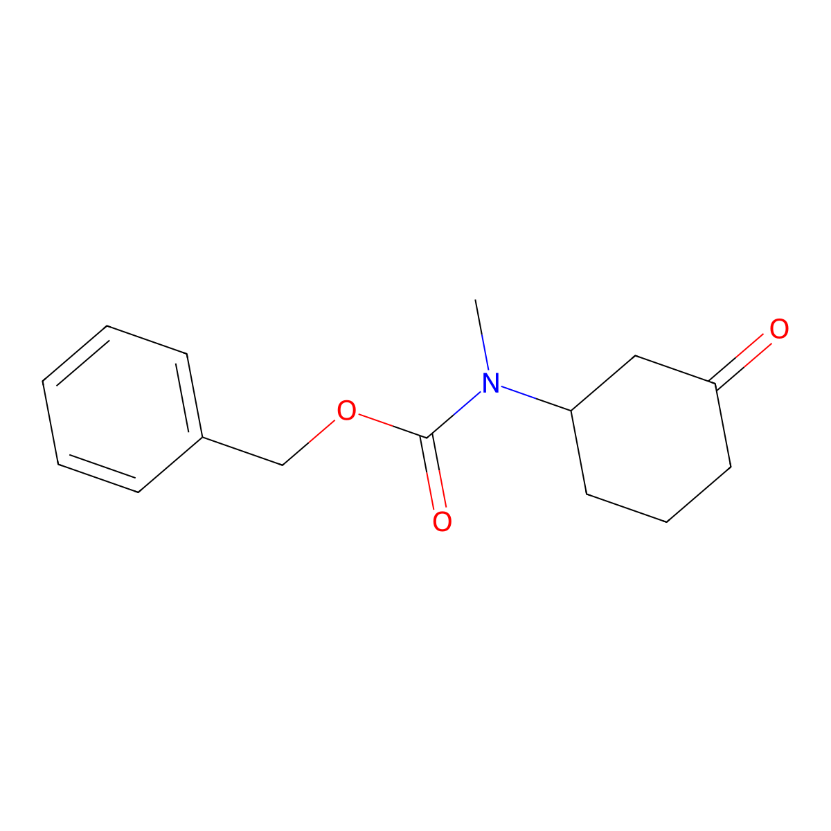 Methyl-(3-oxo-cyclohexyl)-carbamic acid benzyl ester molecular structure, CAS 1823291-73-1