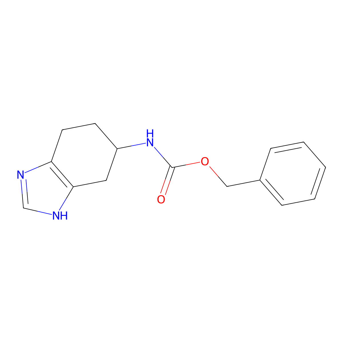 benzyl N-(4,5,6,7-tetrahydro-1H-1,3-benzodiazol-5-yl)carbamate molecular structure, CAS 1823293-09-9