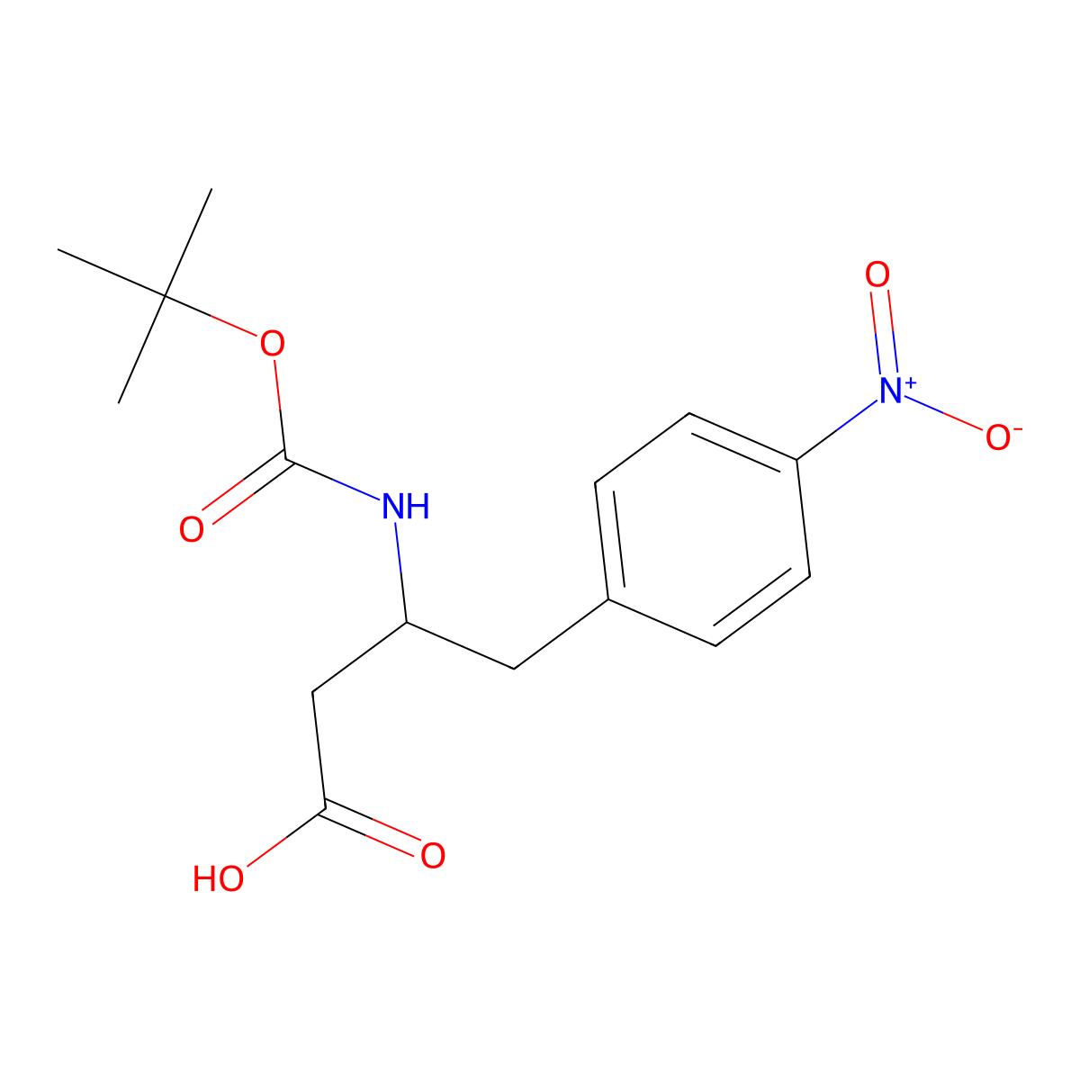3-{[(Tert-butoxy)carbonyl]amino}-4-(4-nitrophenyl)butanoic acid molecular structure, CAS 1823294-68-3