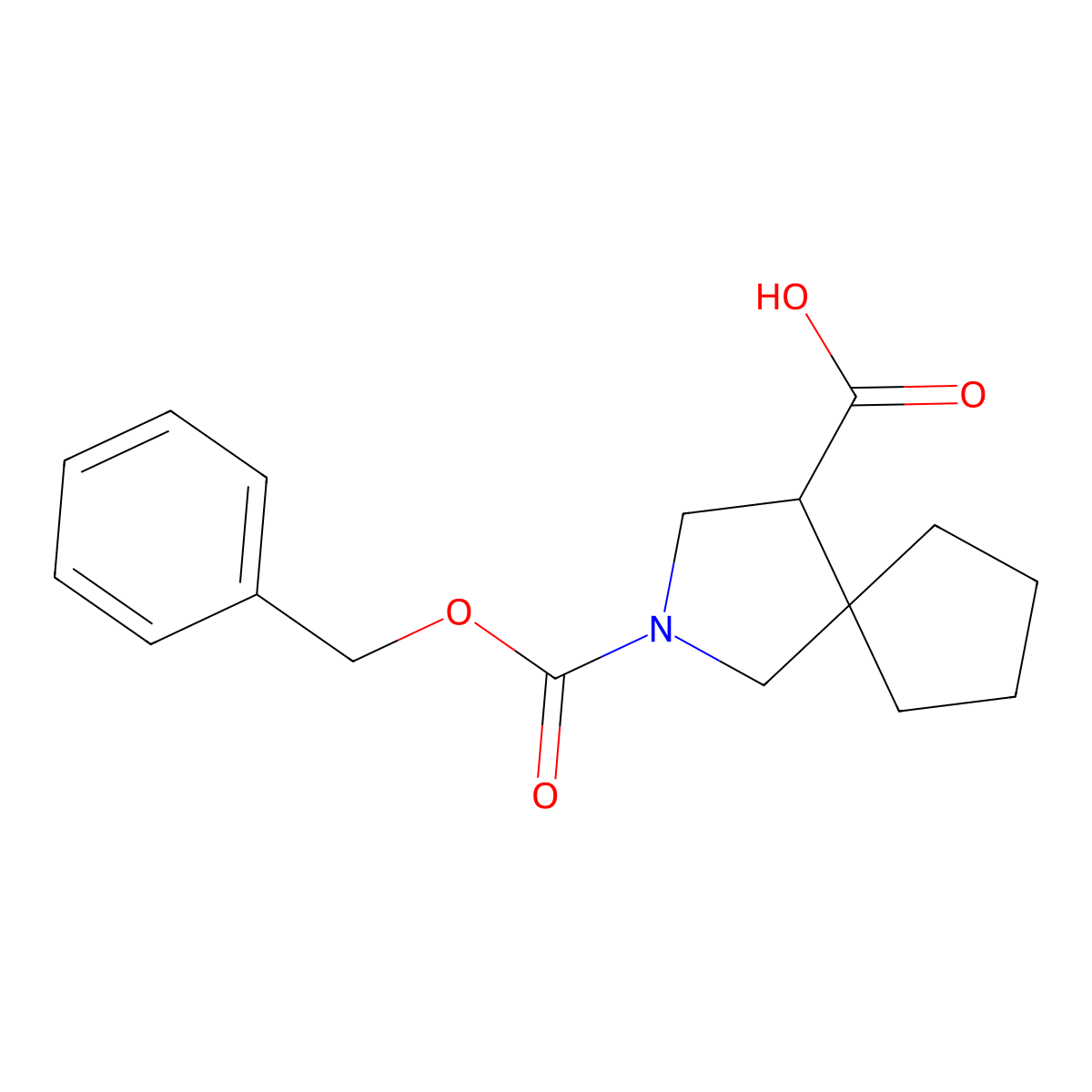 2-Aza-spiro[4.4]nonane-2,4-dicarboxylic acid 2-benzyl ester molecular structure, CAS 1823295-96-0