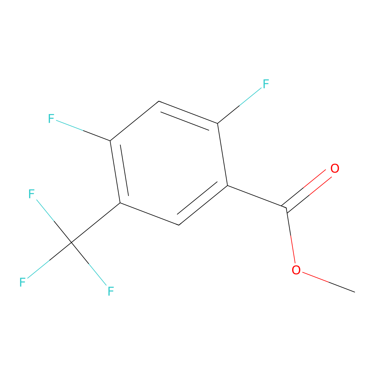 Methyl 2,4-Difluoro-5-(trifluoromethyl)benzoate molecular structure, CAS 1823296-98-5