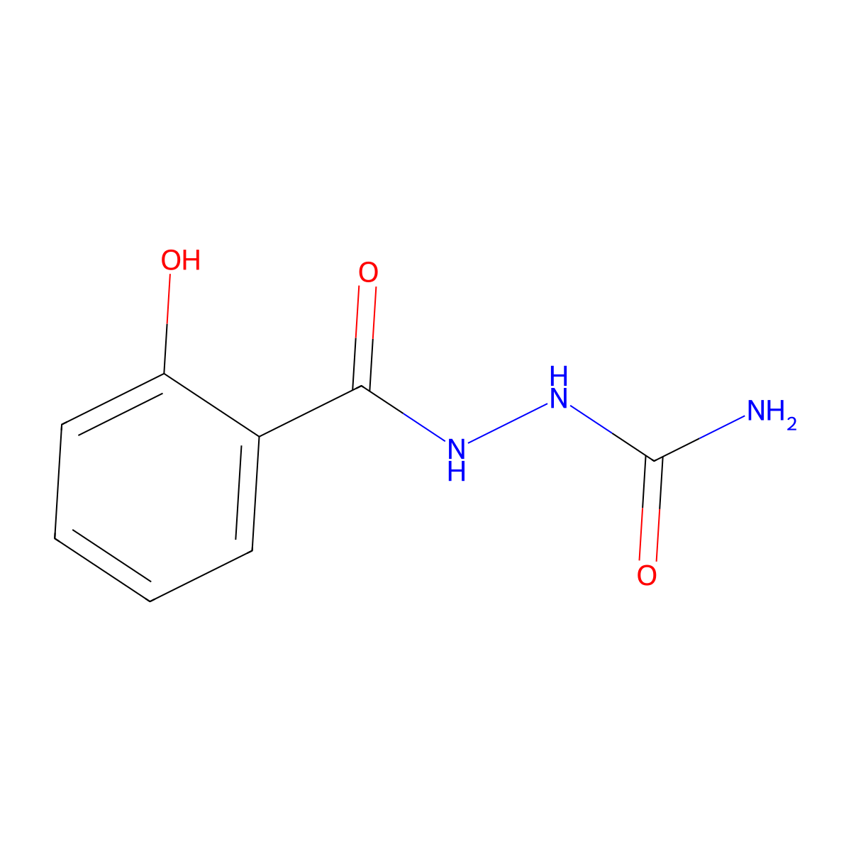 2-(2-Hydroxybenzoyl)hydrazinecarboxamide molecular structure, CAS 18233-16-4
