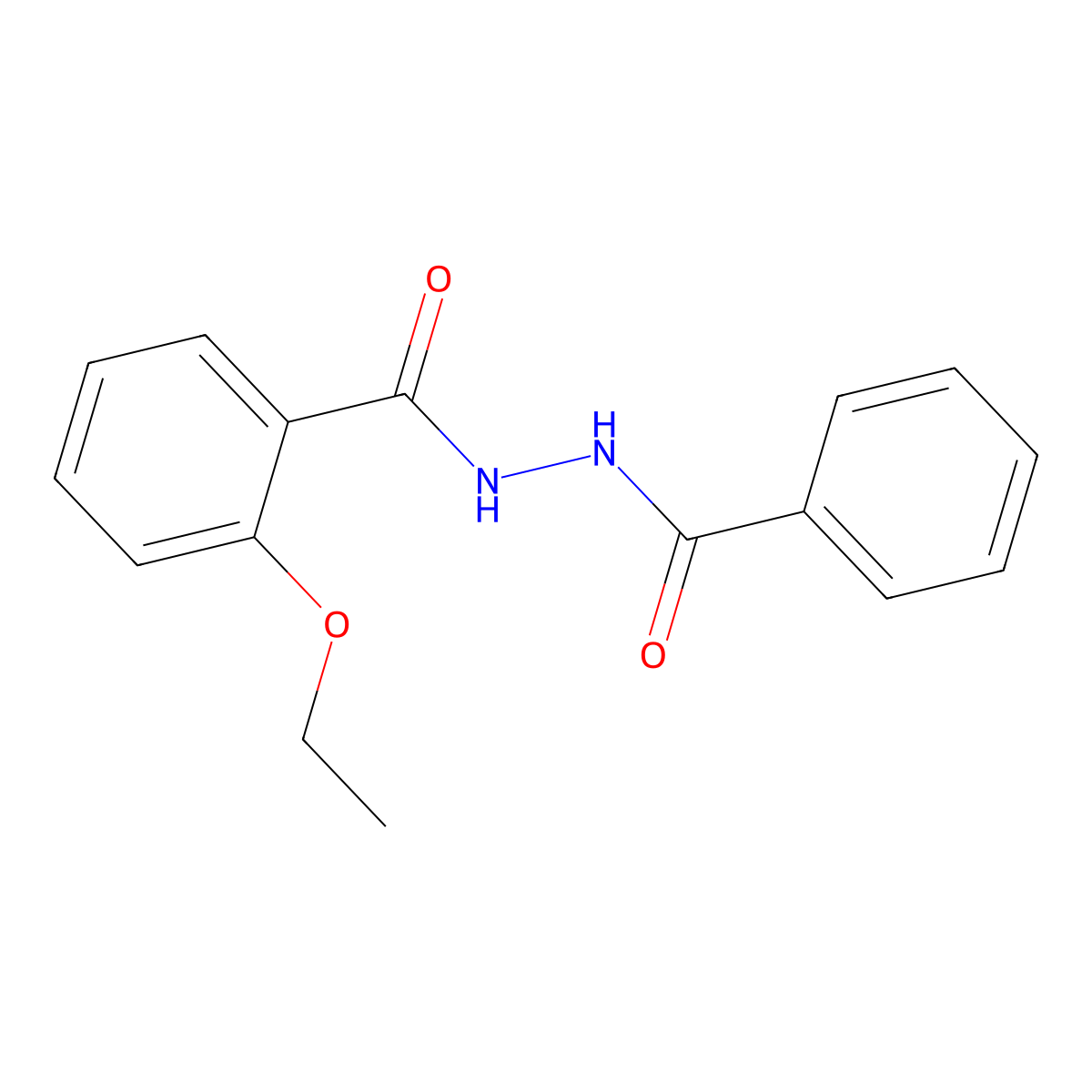 2-ethoxy-N'-(phenylcarbonyl)benzohydrazide molecular structure, CAS 18233-18-6