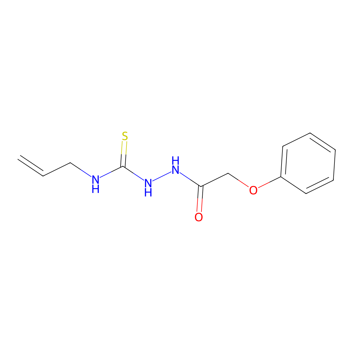 N-allyl-2-(phenoxyacetyl)hydrazinecarbothioamide molecular structure, CAS 18233-36-8
