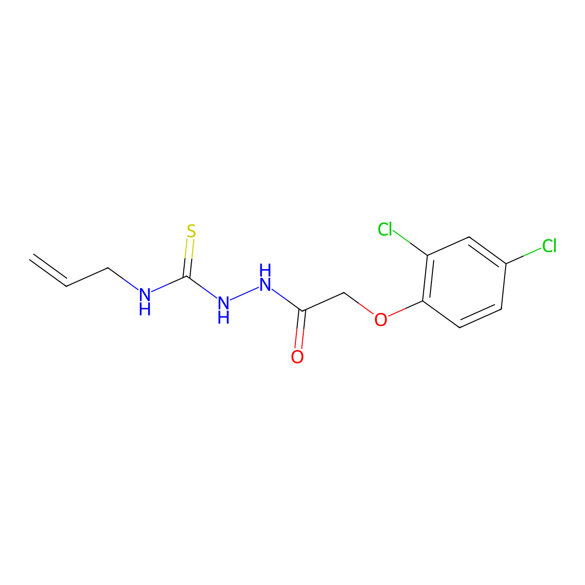 1-[[2-(2,4-Dichlorophenoxy)acetyl]amino]-3-prop-2-enylthiourea molecular structure, CAS 18233-39-1
