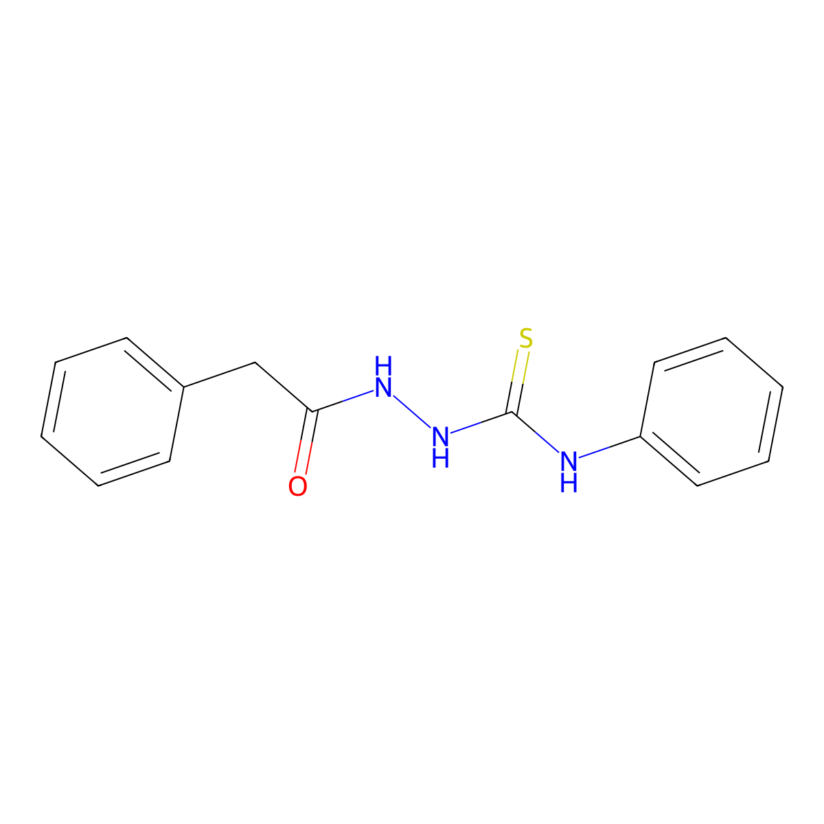N-phenyl-2-(phenylacetyl)hydrazinecarbothioamide molecular structure, CAS 18233-63-1