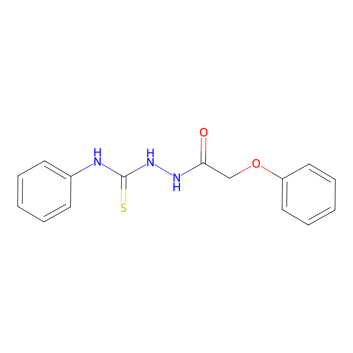 2-(Phenoxyacetyl)-N-phenylhydrazinecarbothioamide molecular structure, CAS 18233-67-5
