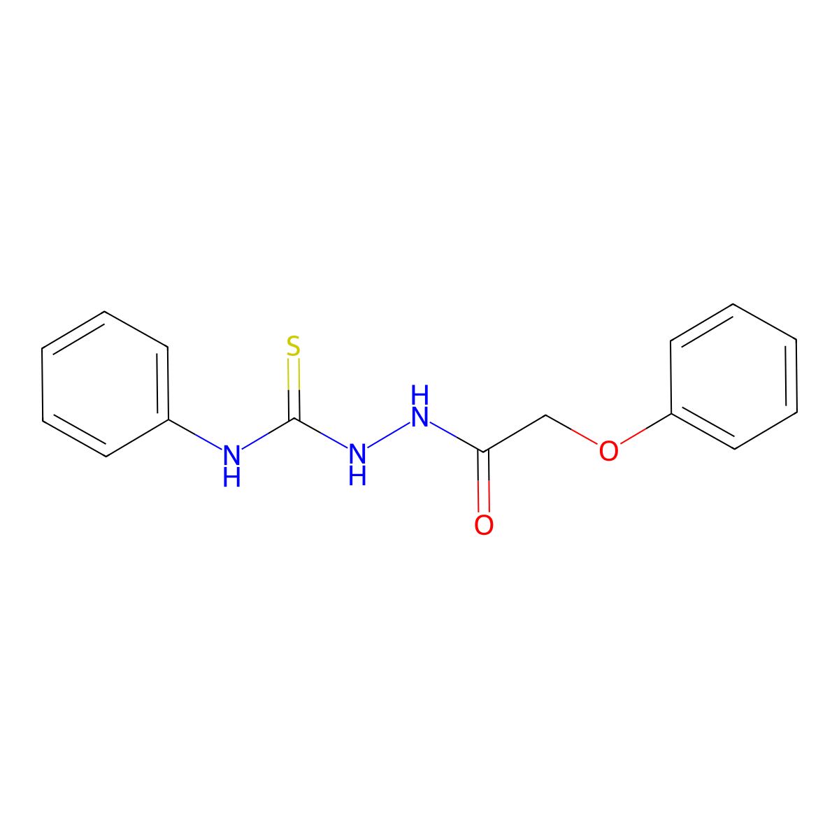 2-(Phenoxyacetyl)-N-phenylhydrazinecarbothioamide molecular structure, CAS 18233-67-5