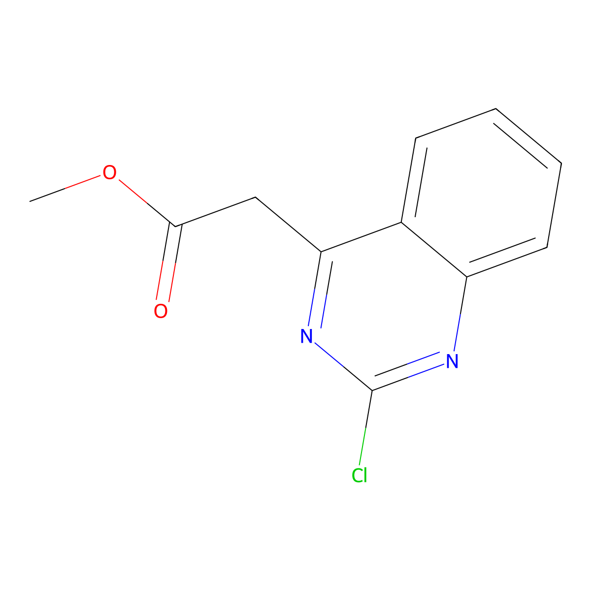 Methyl 2-Chloroquinazoline-4-acetate molecular structure, CAS 1823300-22-6