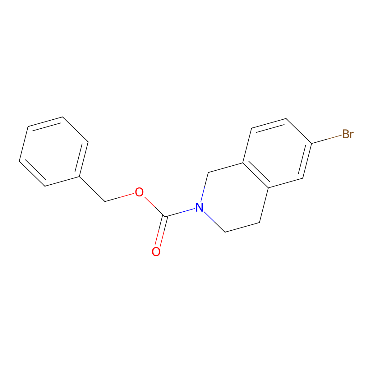 benzyl 6-bromo-3,4-dihydroisoquinoline-2(1H)-carboxylate molecular structure, CAS 1823304-19-3