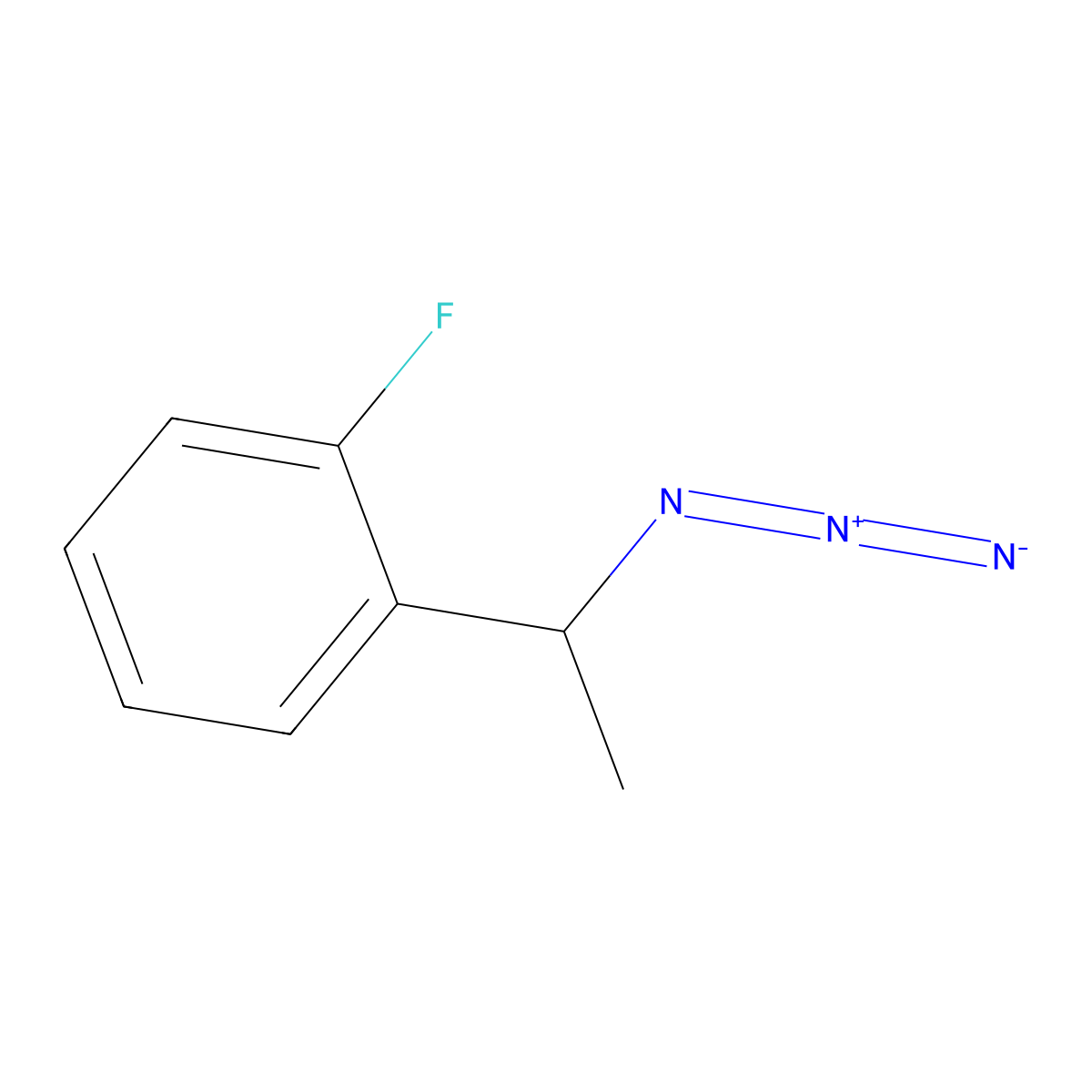 1-(1-Azidoethyl)-2-fluorobenzene molecular structure, CAS 1823306-37-1