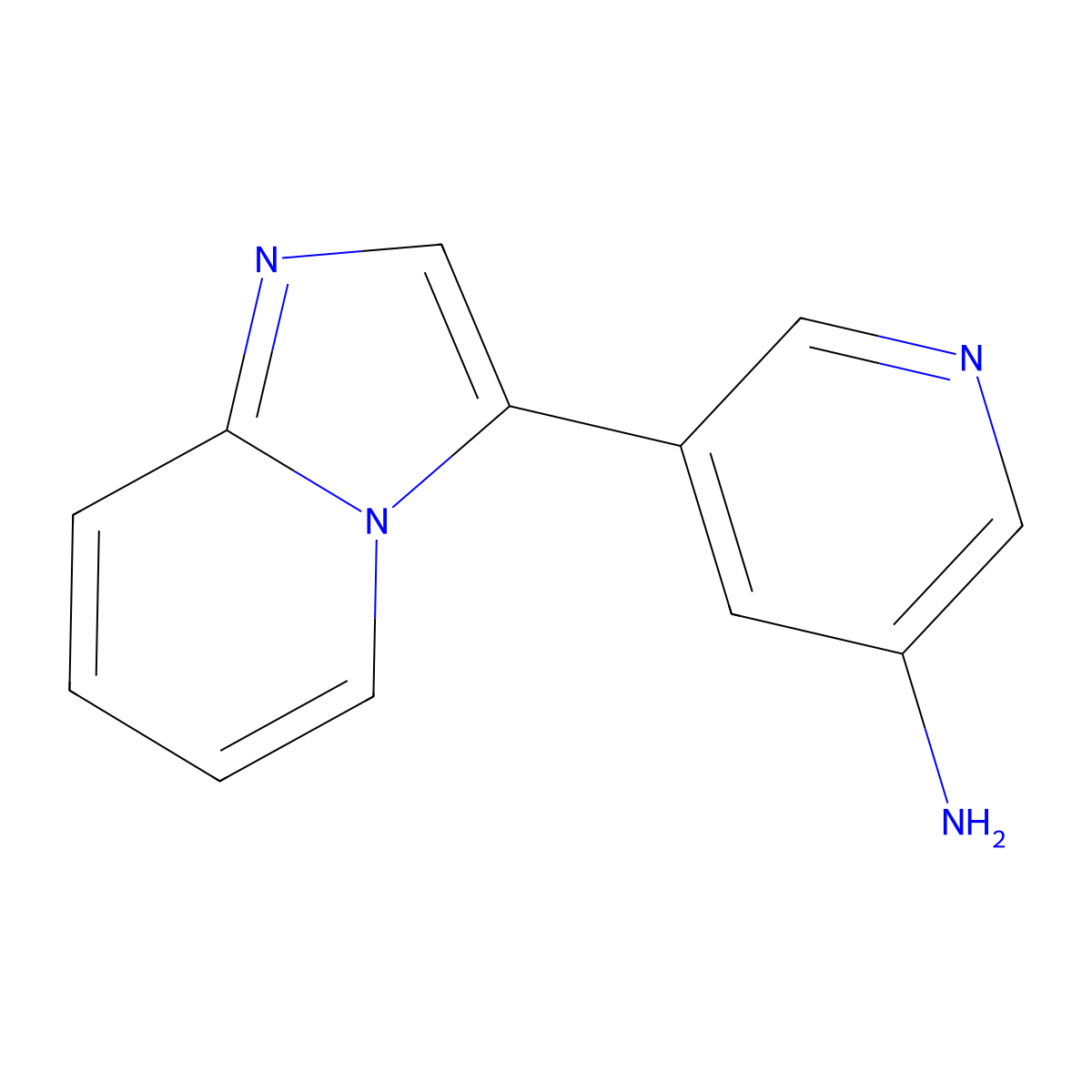 5-Imidazo[1,2-a]pyridin-3-yl-3-pyridinamine molecular structure, CAS 1823309-10-9