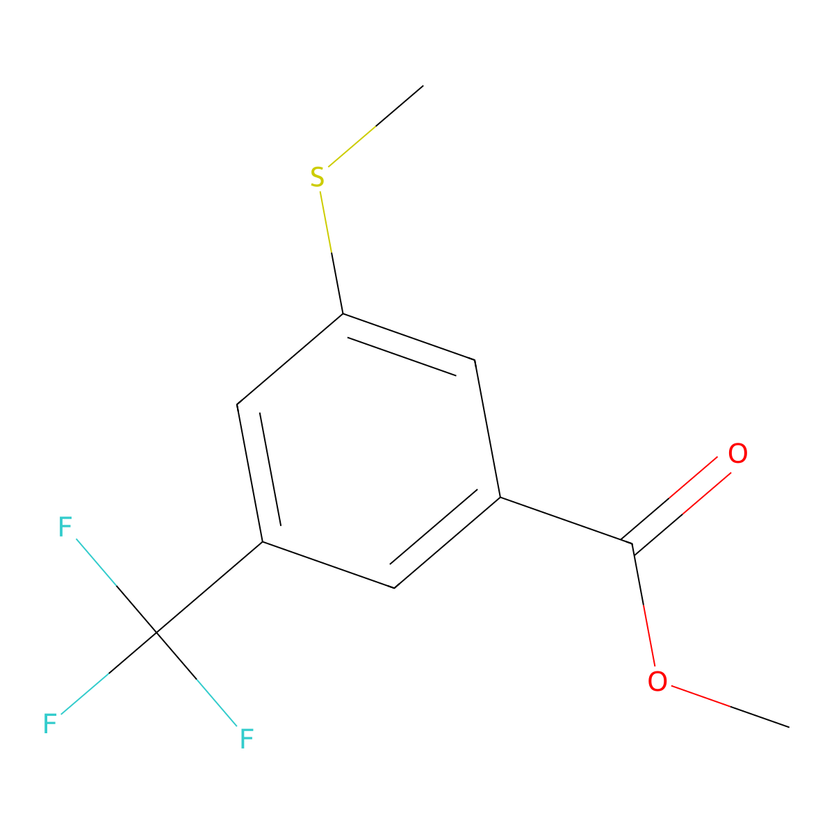 Methyl 3-(methylthio)-5-(trifluoromethyl)benzoate molecular structure, CAS 1823311-77-8