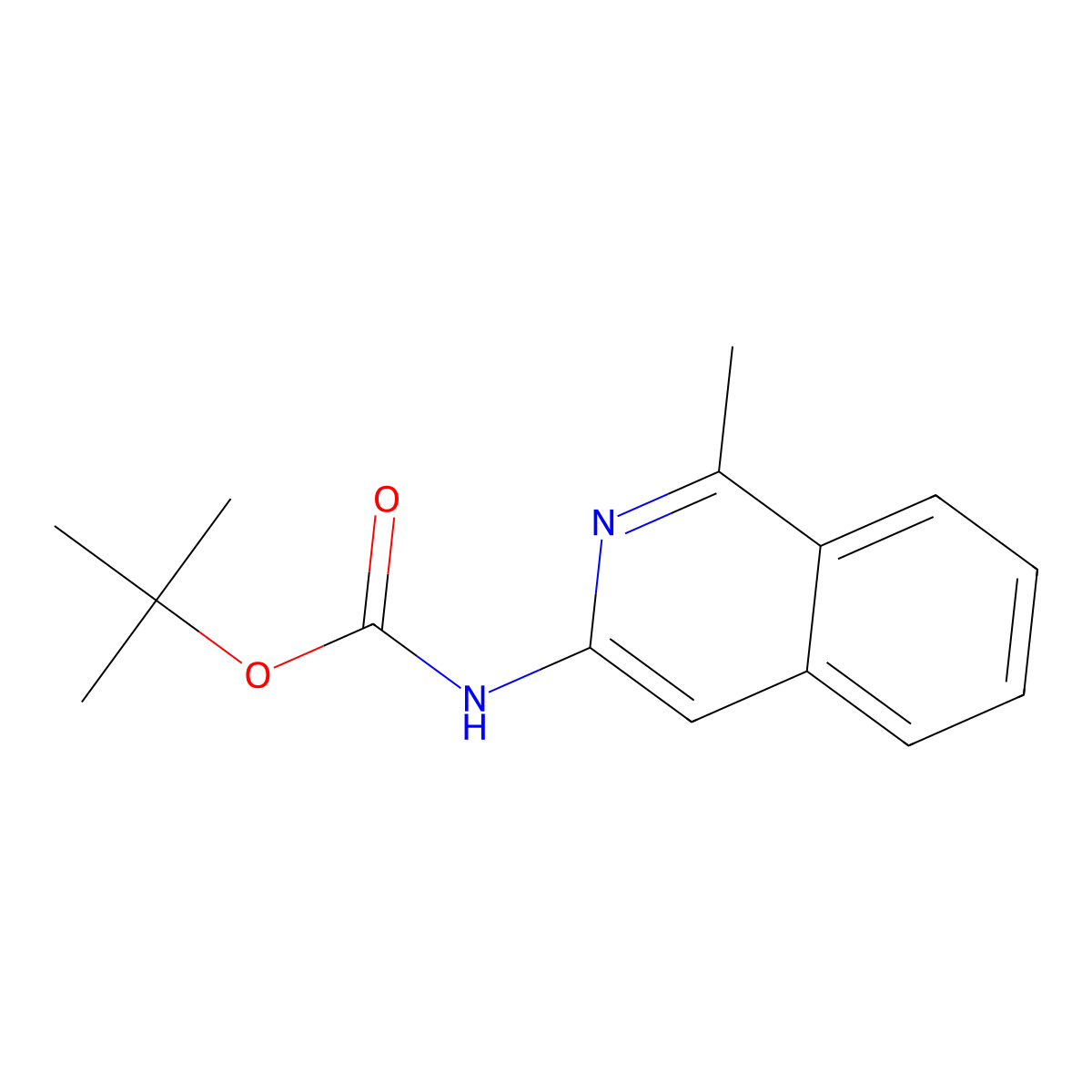tert-Butyl (1-methylisoquinolin-3-yl)carbamate molecular structure, CAS 1823312-75-9