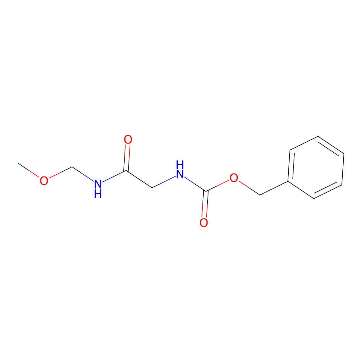 Carbamic acid, N-[2-(methoxymethylamino)-2-oxoethyl]-, phenylmethyl ester molecular structure, CAS 1823314-42-6
