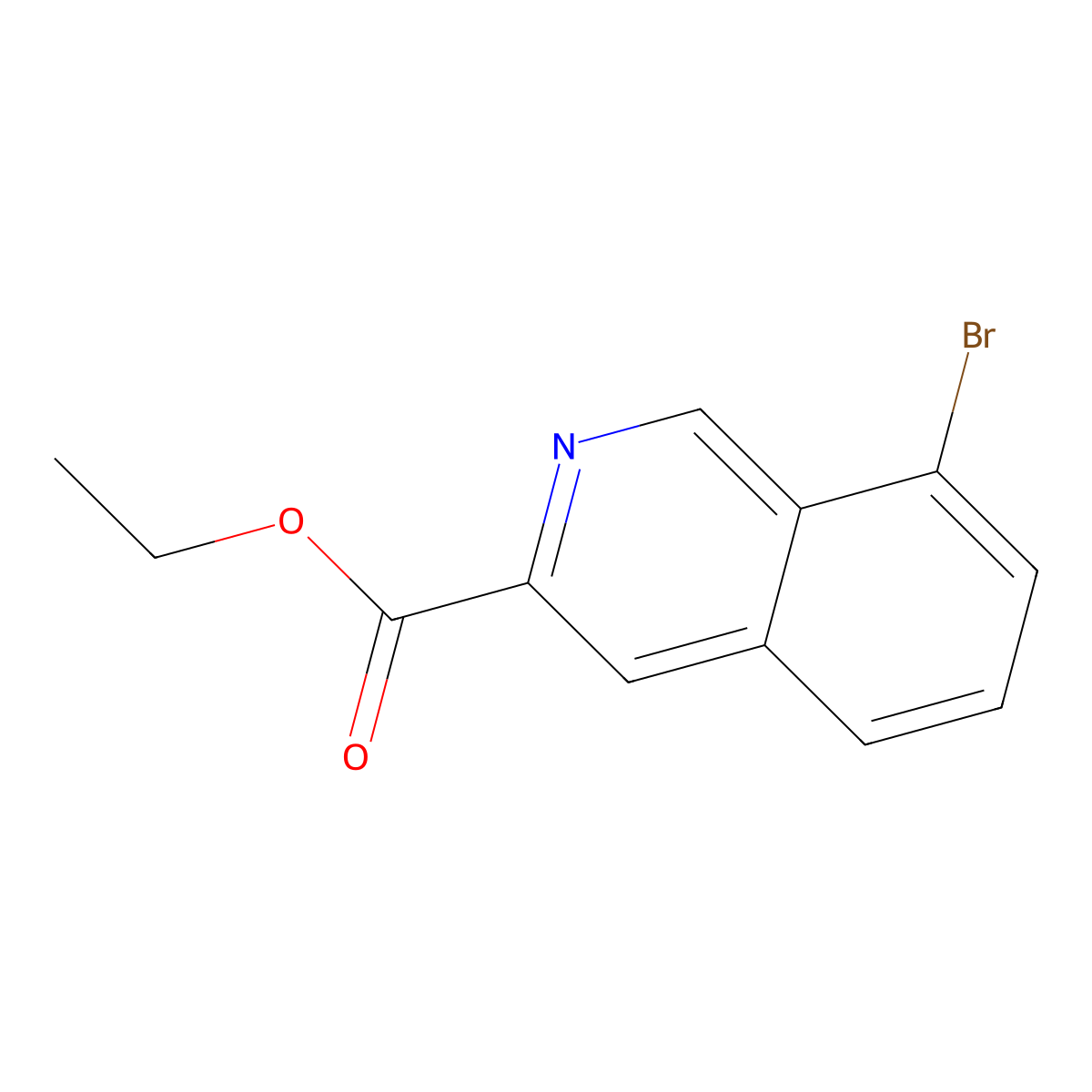 Ethyl 8-bromoisoquinoline-3-carboxylate molecular structure, CAS 1823315-22-5