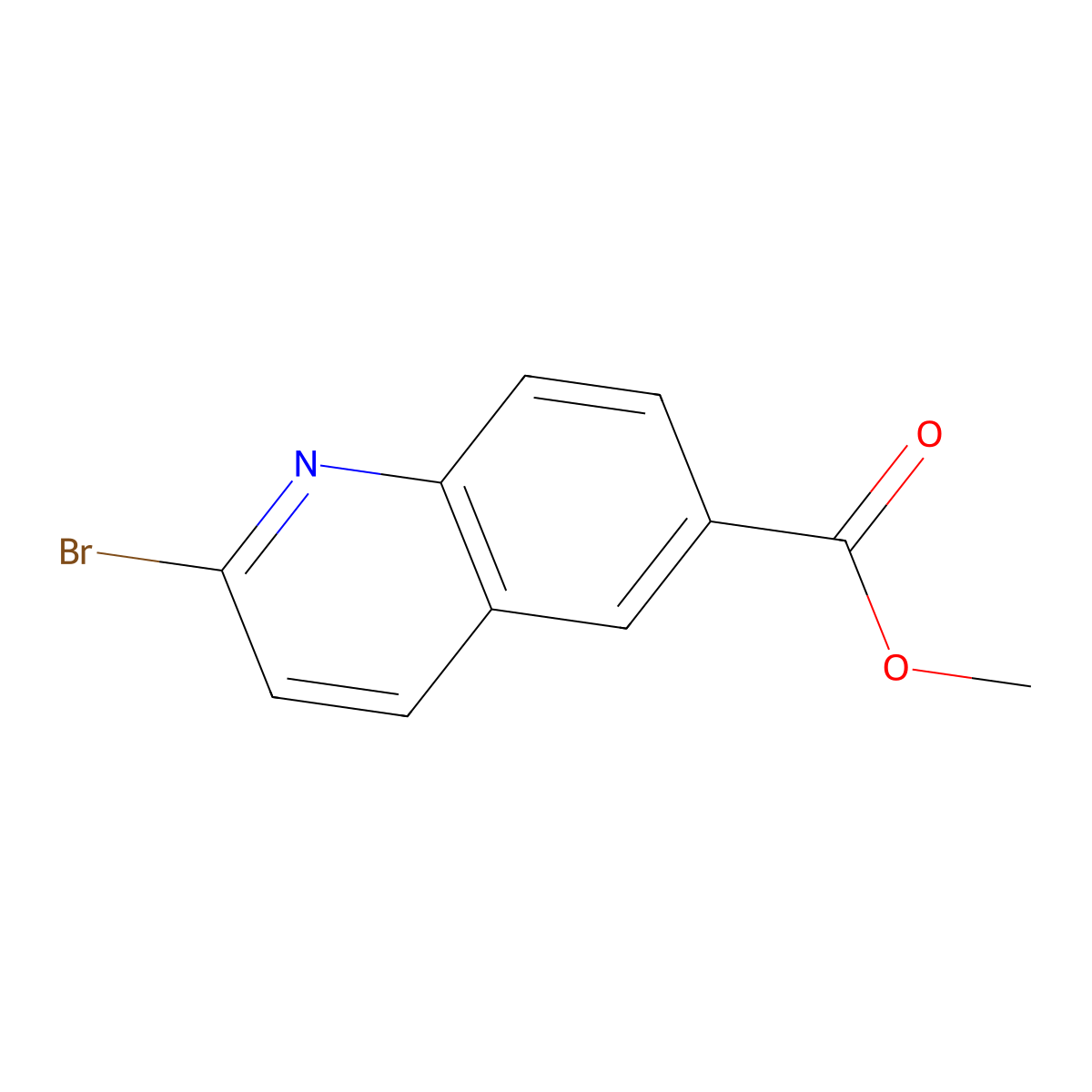 Methyl 2-bromoquinoline-6-carboxylate molecular structure, CAS 1823315-29-2