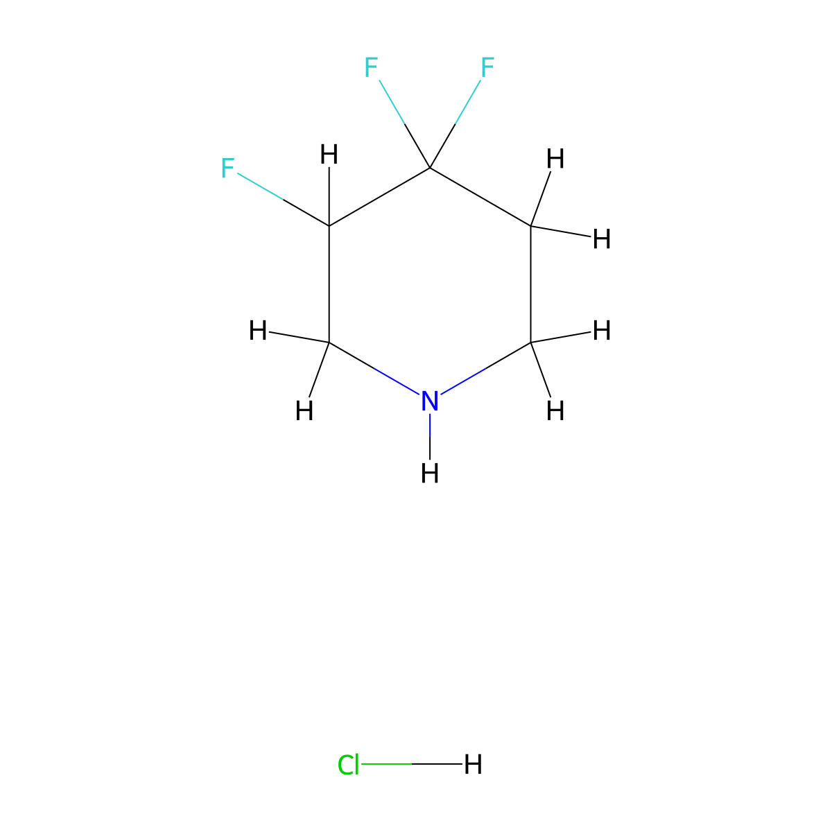 3,4,4-Trifluoropiperidine hydrochloride molecular structure, CAS 1823315-47-4