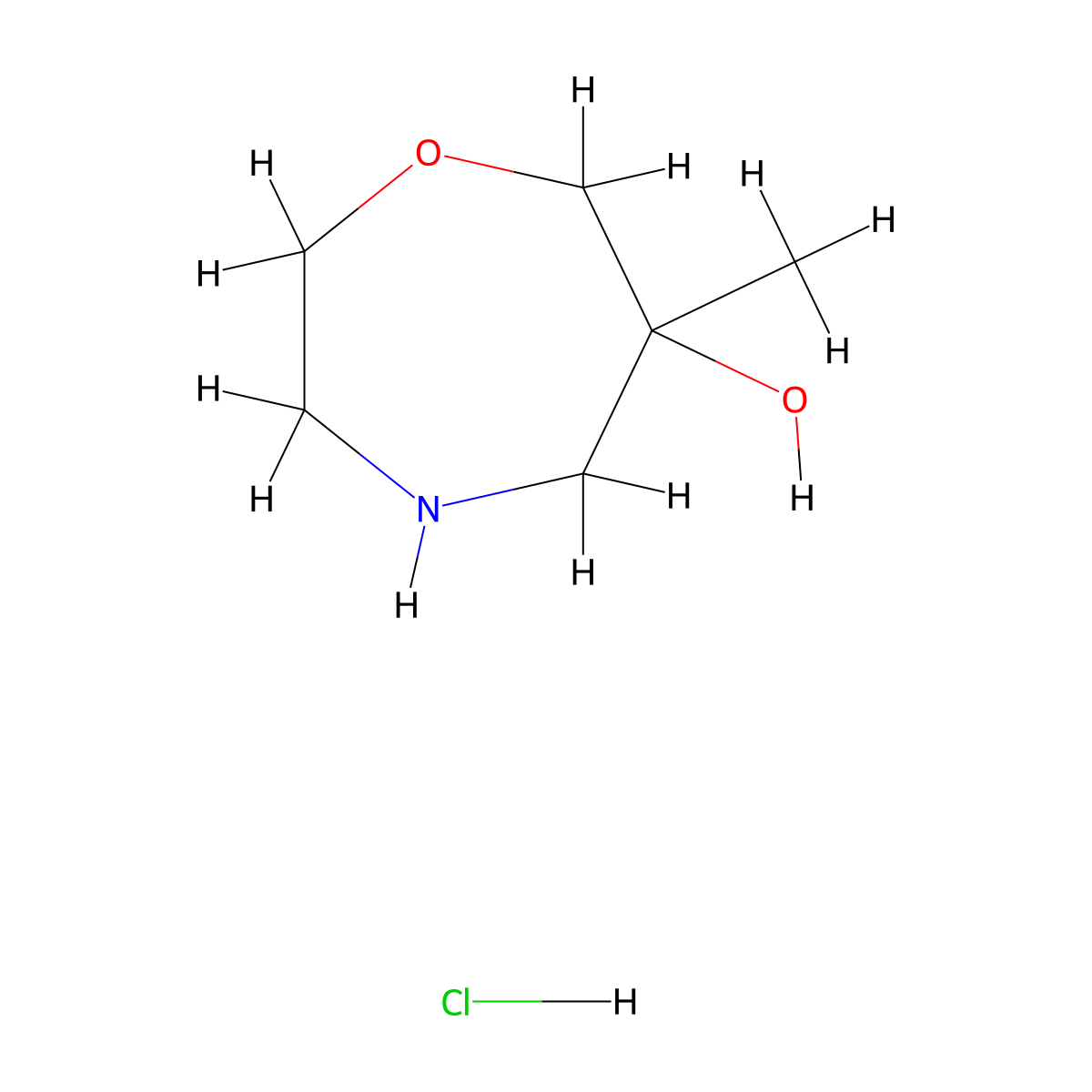 6-Methyl-1,4-oxazepan-6-ol hydrochloride molecular structure, CAS 1823315-50-9
