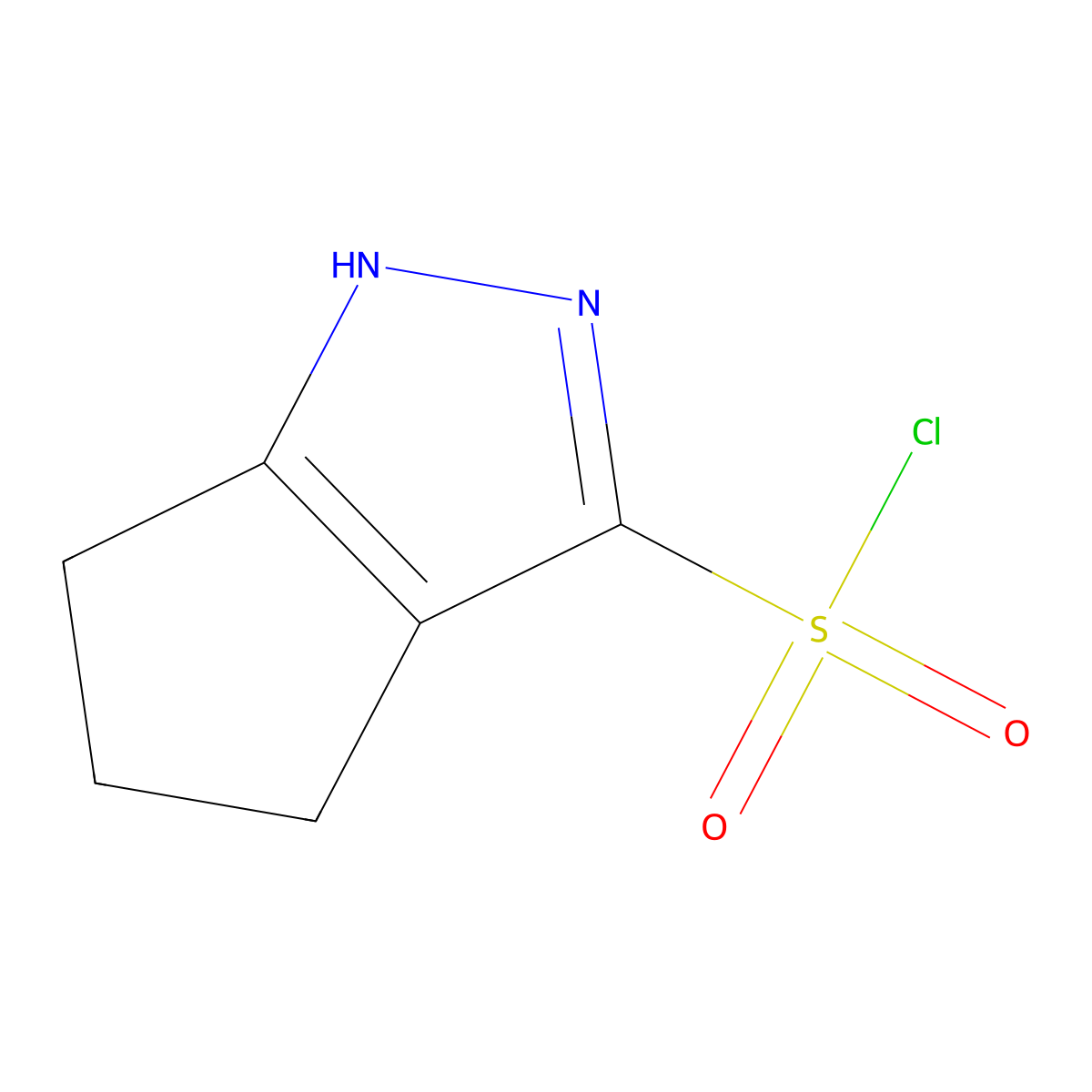 2H,4H,5H,6H-Cyclopenta[c]pyrazole-3-sulfonyl chloride molecular structure, CAS 1823315-62-3