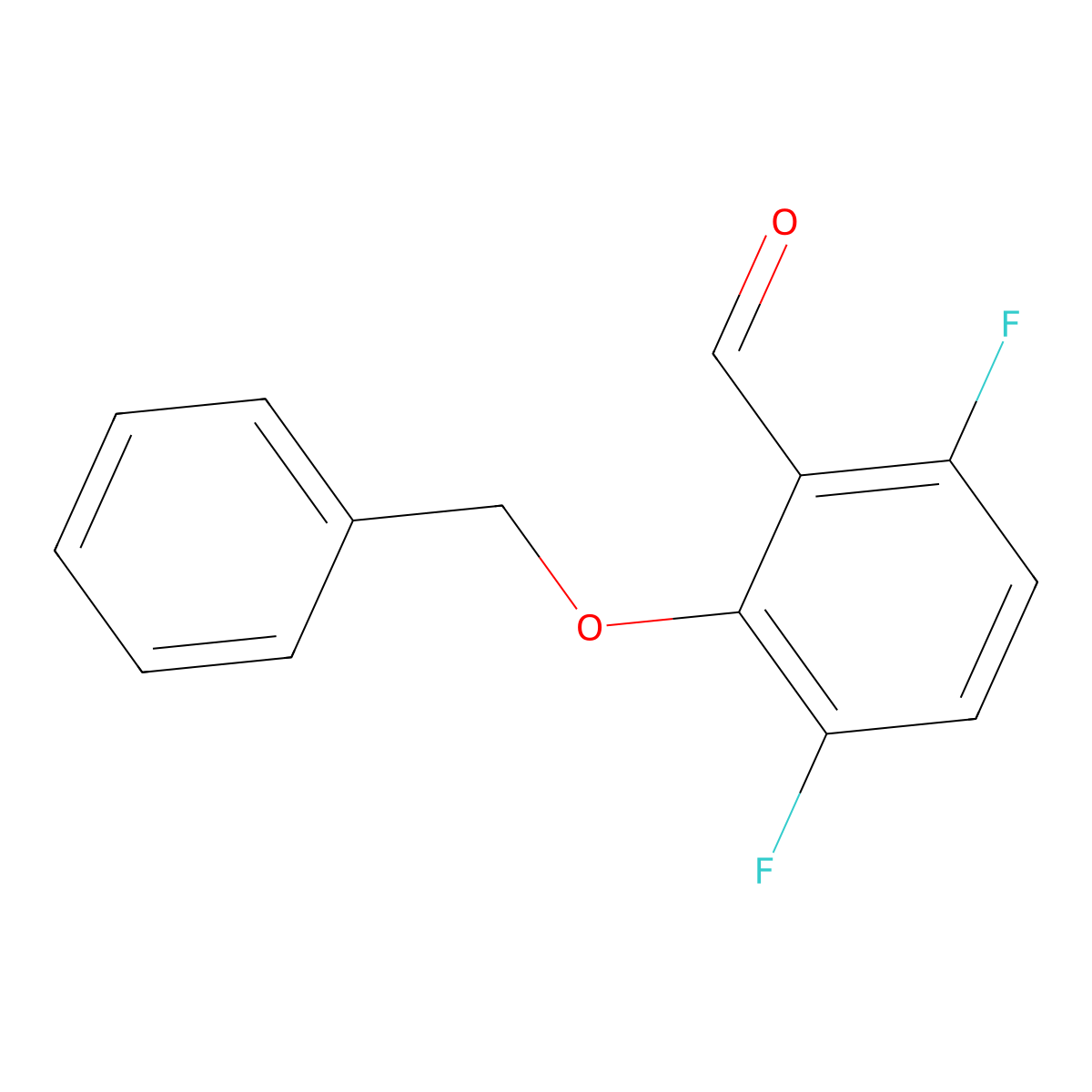 2-(Benzyloxy)-3,6-difluorobenzaldehyde molecular structure, CAS 1823315-67-8