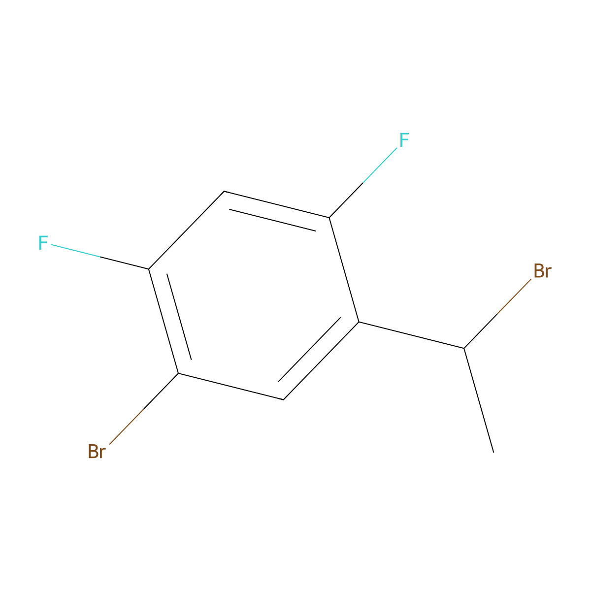 1-Bromo-5-(1-bromoethyl)-2,4-difluorobenzene molecular structure, CAS 1823315-70-3