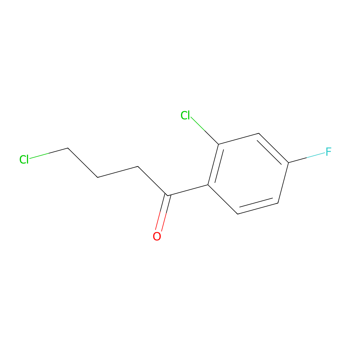 4-Chloro-1-(2-chloro-4-fluorophenyl)butan-1-one molecular structure, CAS 1823316-38-6