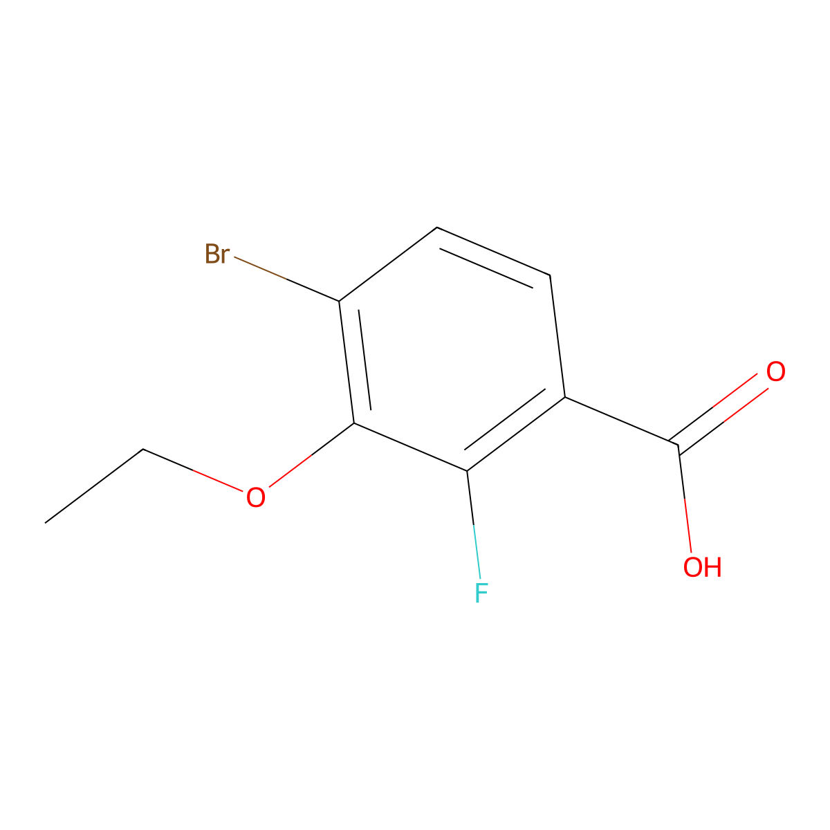 4-Bromo-3-ethoxy-2-fluorobenzoic acid molecular structure, CAS 1823316-43-3