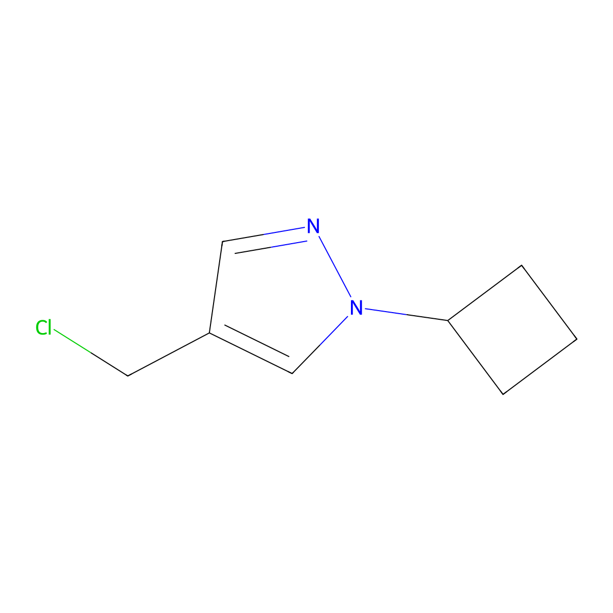 4-(Chloromethyl)-1-cyclobutyl-1H-pyrazole molecular structure, CAS 1823317-79-8