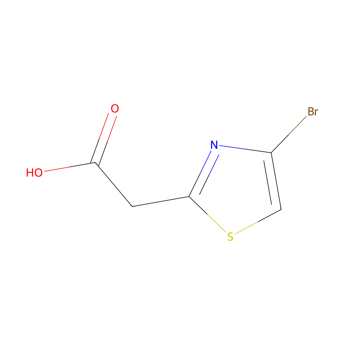 2-(4-Bromothiazol-2-yl)acetic acid molecular structure, CAS 1823317-88-9