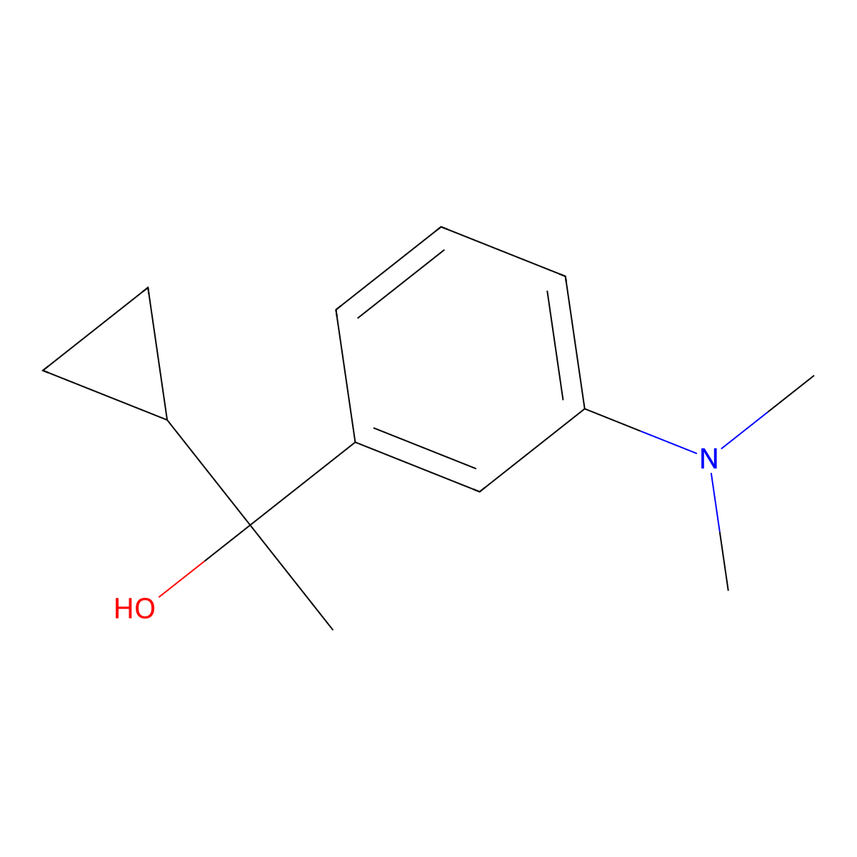 1-[3-(Dimethylamino)phenyl]-1-cyclopropyl ethanol molecular structure, CAS 1823318-17-7