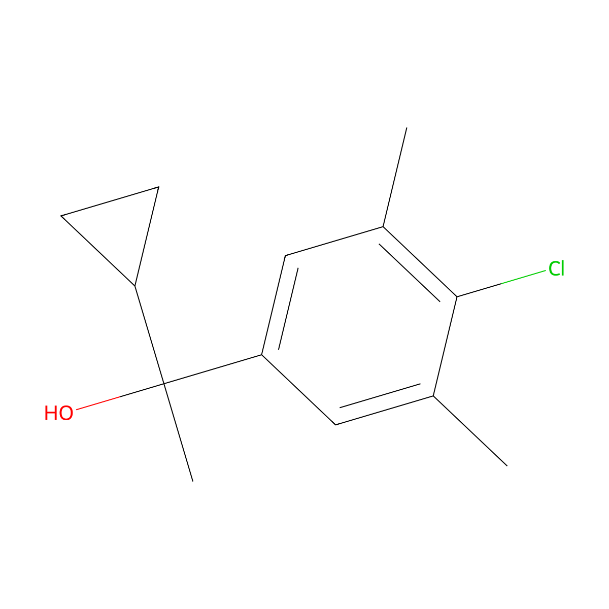 1-(4-Chloro-3,5-dimethylphenyl)-1-cyclopropyl ethanol molecular structure, CAS 1823318-24-6