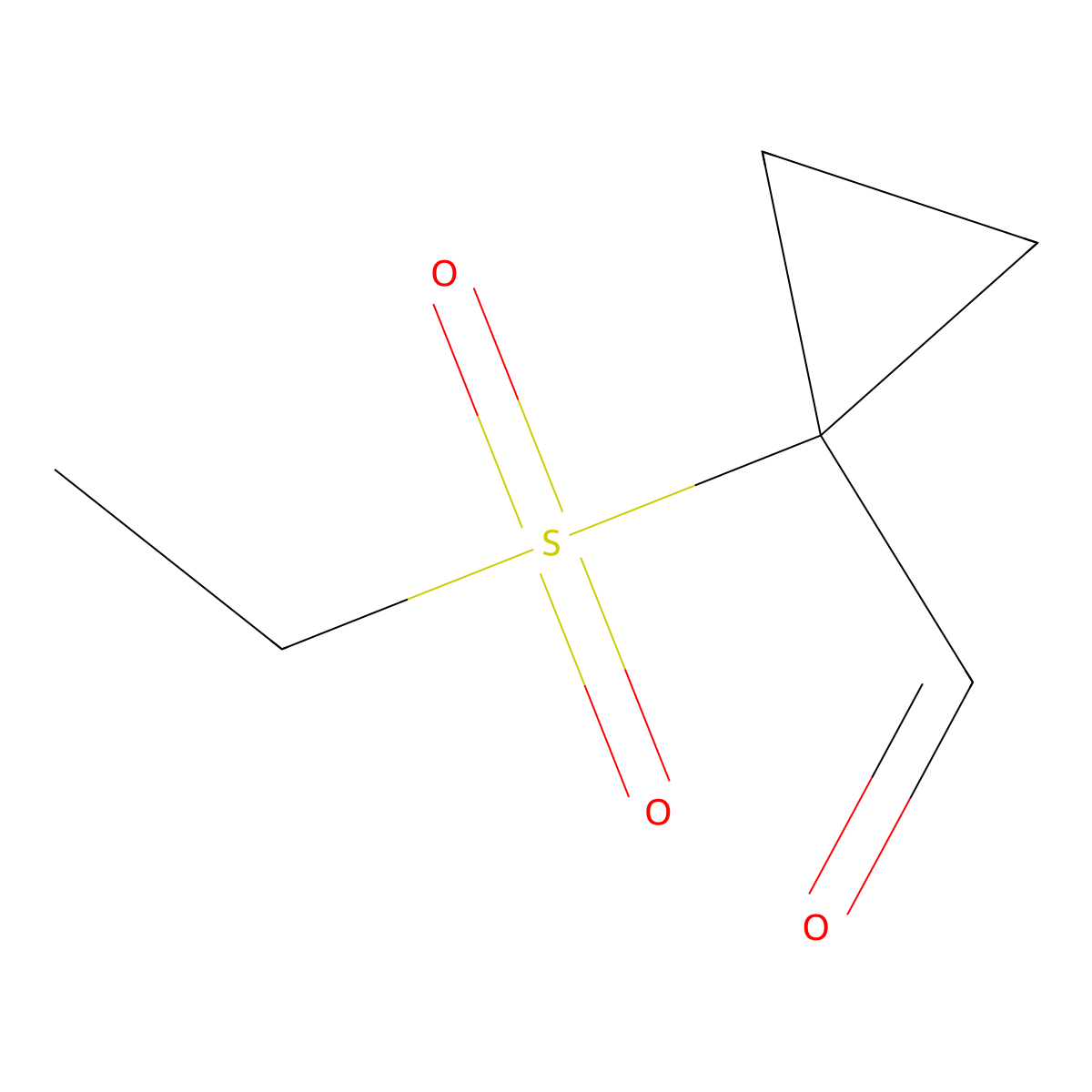 1-(Ethanesulfonyl)cyclopropane-1-carbaldehyde molecular structure, CAS 1823318-28-0