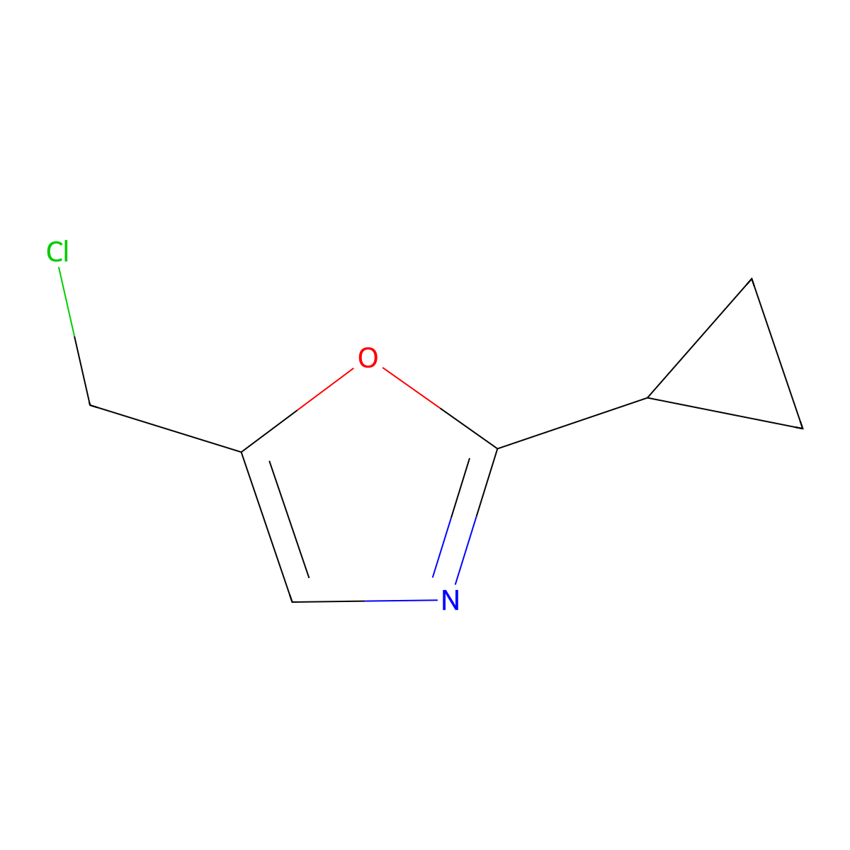 5-(Chloromethyl)-2-cyclopropyl-1,3-oxazole molecular structure, CAS 1823318-52-0