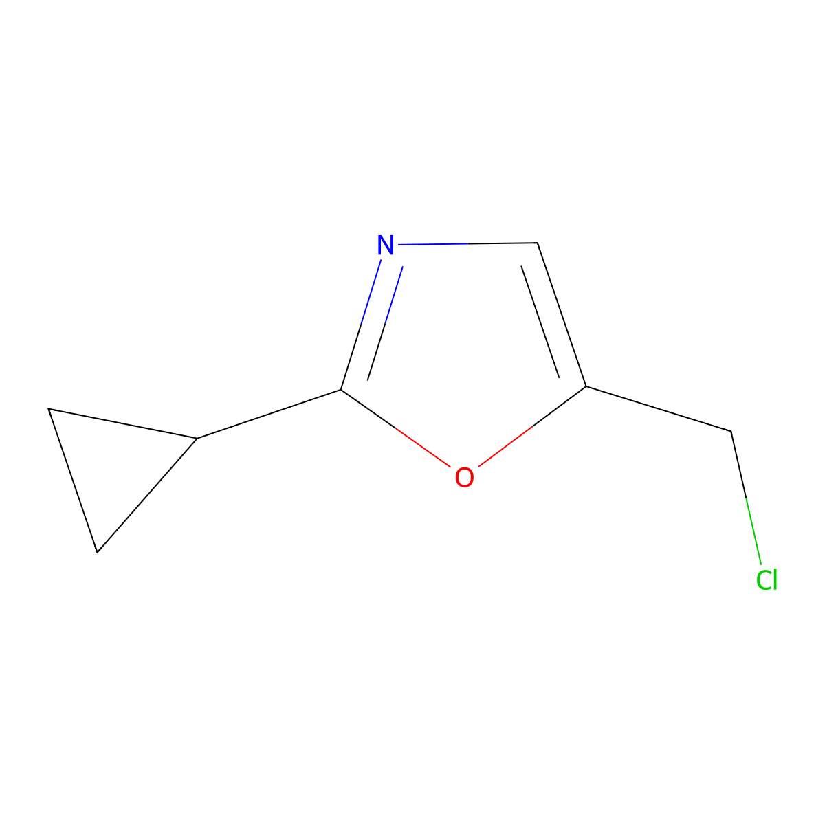 5-(Chloromethyl)-2-cyclopropyl-1,3-oxazole molecular structure, CAS 1823318-52-0