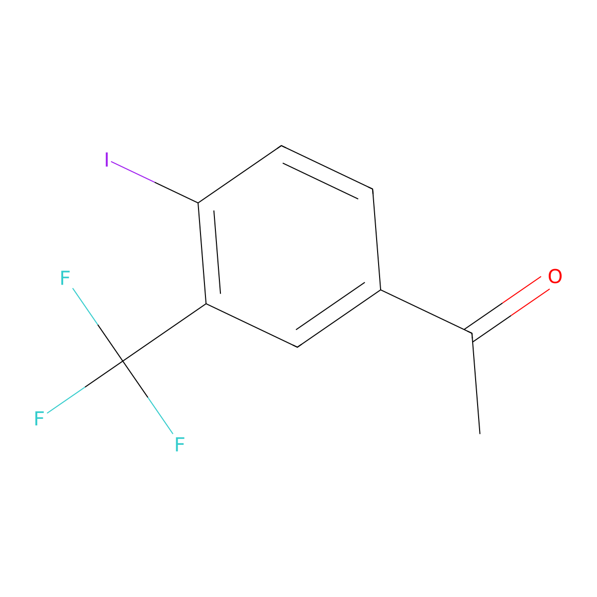 4'-Iodo-3'-(trifluoromethyl)acetophenone molecular structure, CAS 1823318-98-4