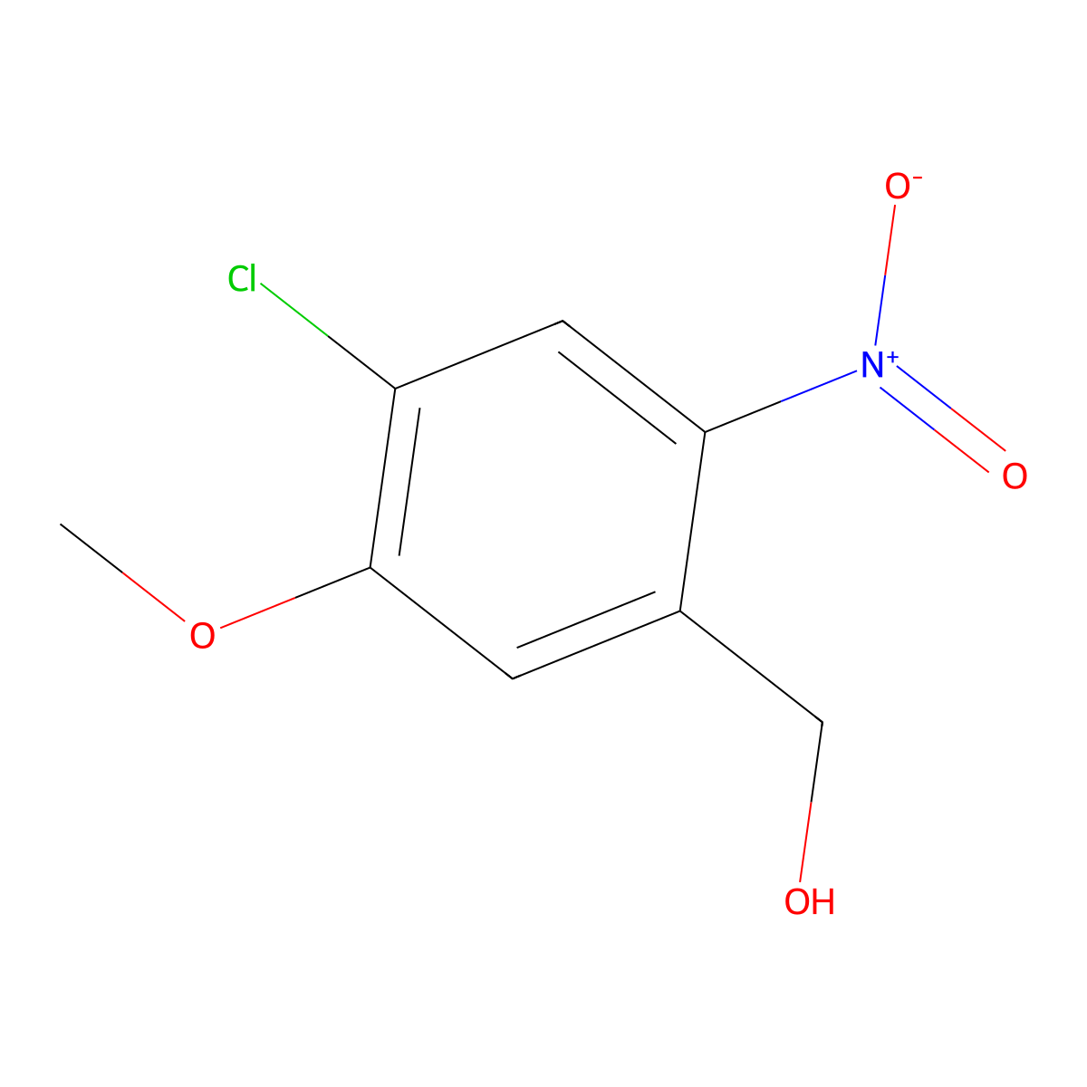 (4-Chloro-5-methoxy-2-nitrophenyl)methanol molecular structure, CAS 1823319-30-7