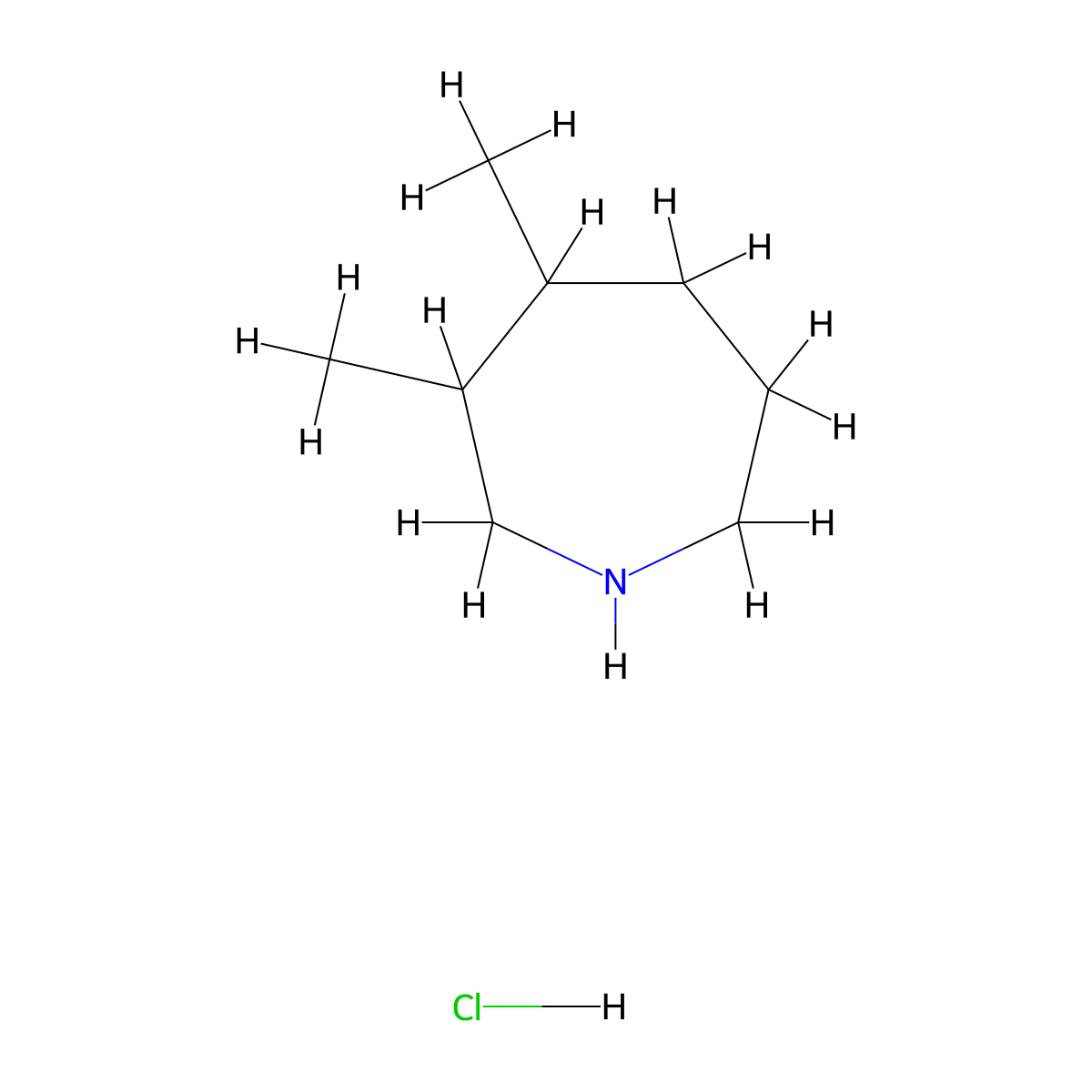 3,4-Dimethylazepane hydrochloride molecular structure, CAS 1823319-64-7