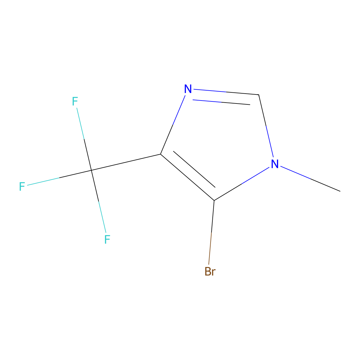 5-Bromo-1-methyl-4-(trifluoromethyl)-1H-imidazole molecular structure, CAS 1823319-73-8