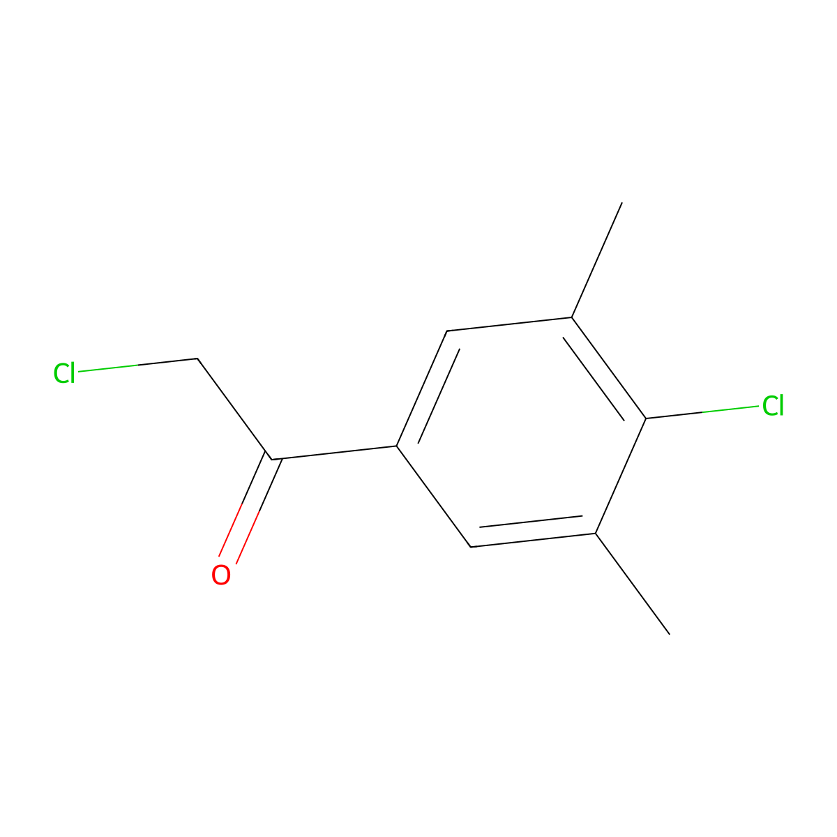 2-Chloro-1-(4-chloro-3,5-dimethylphenyl)ethanone molecular structure, CAS 1823319-89-6