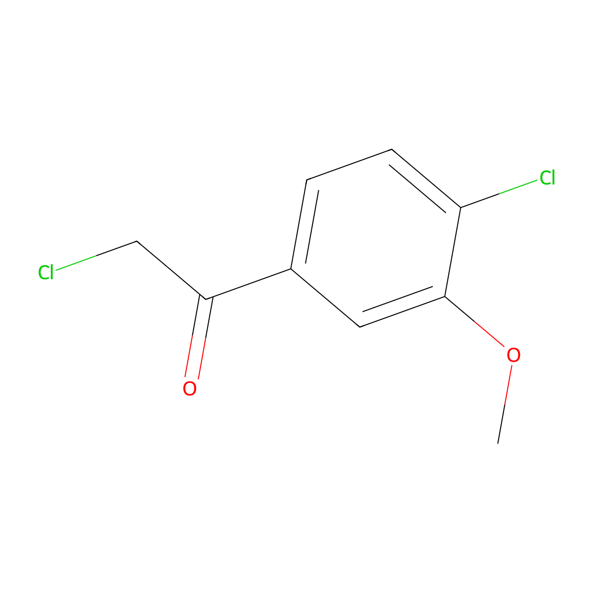 2-Chloro-1-(4-chloro-3-methoxyphenyl)ethan-1-one molecular structure, CAS 1823319-95-4