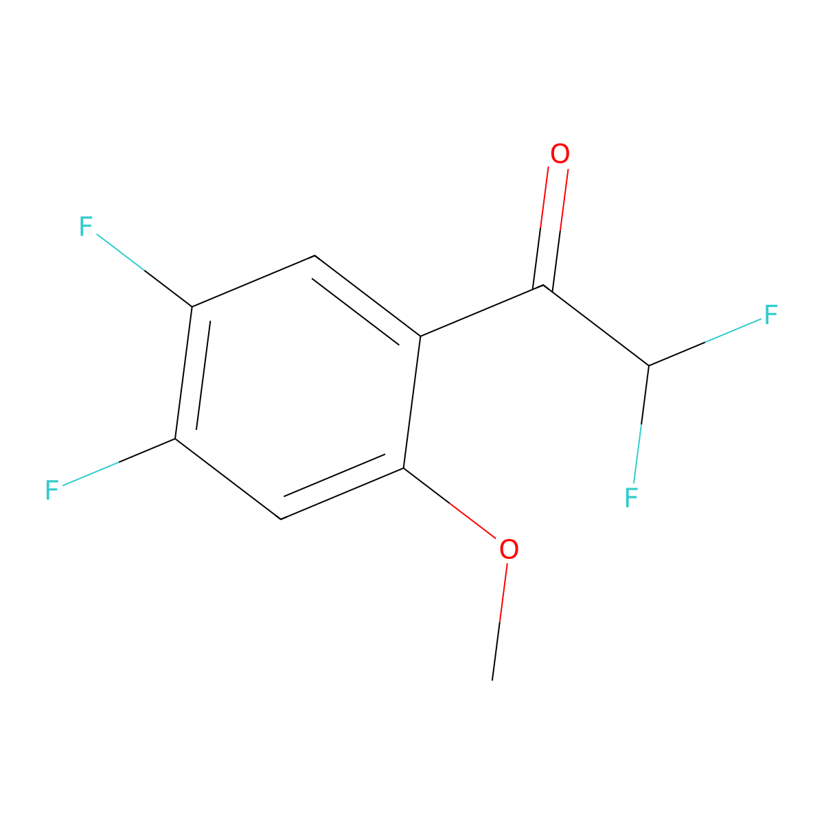 1-(4,5-Difluoro-2-methoxyphenyl)-2,2-difluoroethanone molecular structure, CAS 1823320-05-3