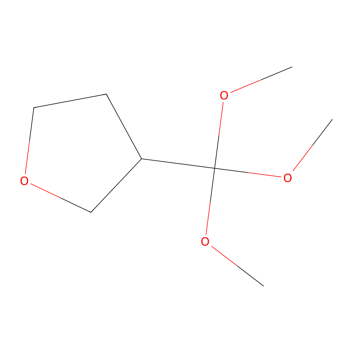 3-(Trimethoxymethyl)oxolane molecular structure, CAS 1823320-24-6