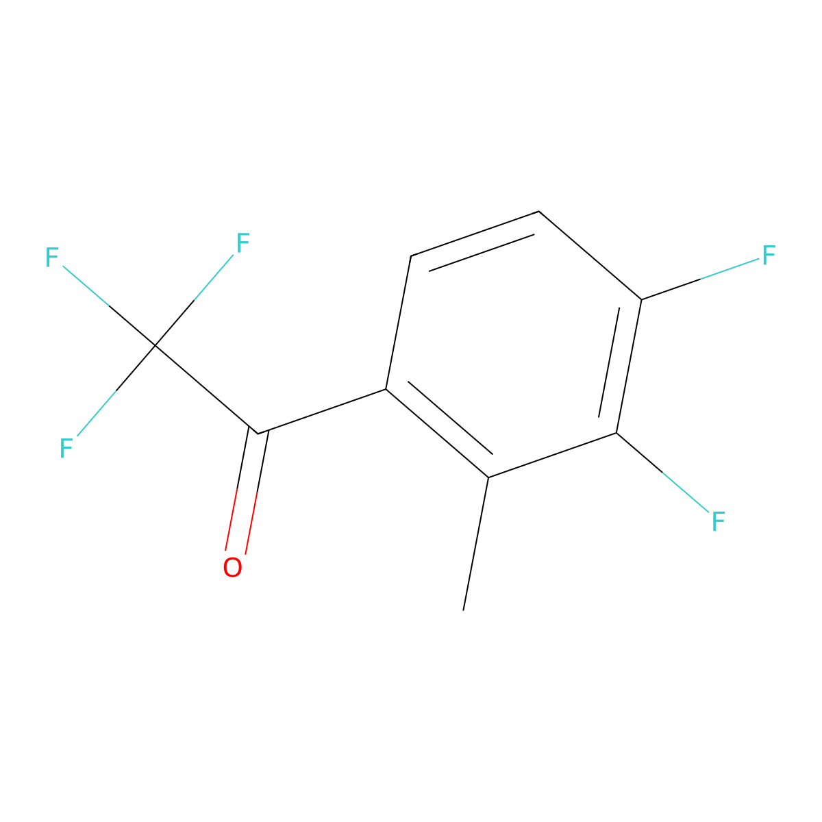 1-(3,4-Difluoro-2-methylphenyl)-2,2,2-trifluoroethanone molecular structure, CAS 1823320-28-0