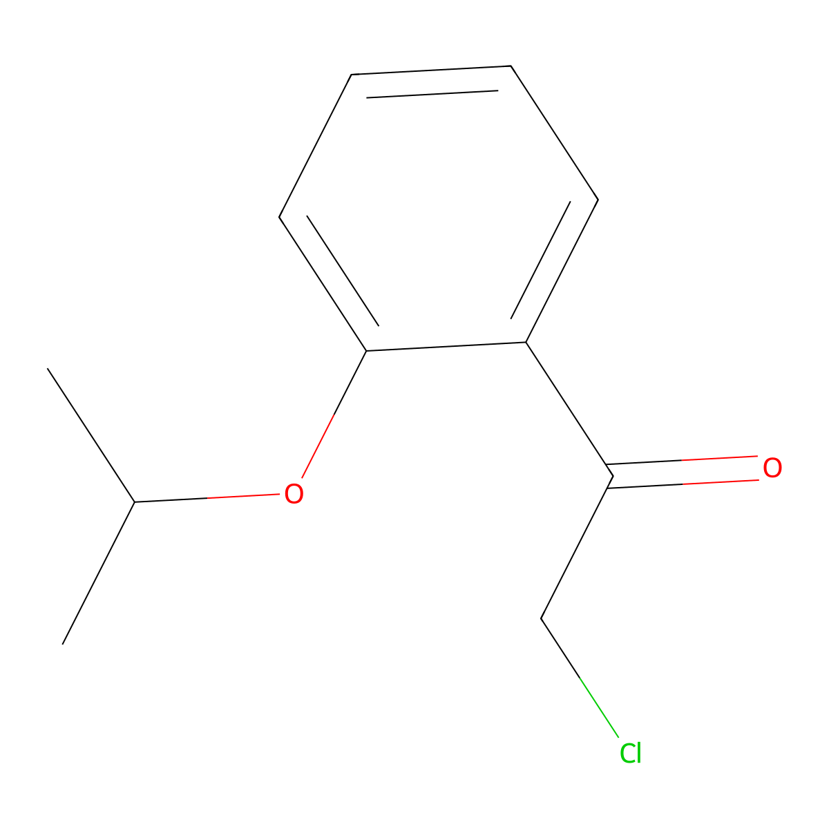 2-Chloro-1-[2-(propan-2-yloxy)phenyl]ethan-1-one molecular structure, CAS 1823320-53-1
