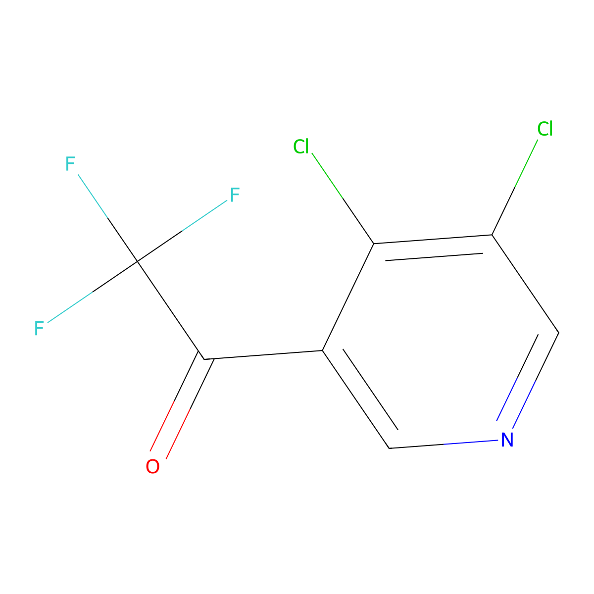 1-(4,5-Dichloro-3-pyridinyl)-2,2,2-trifluoroethanone molecular structure, CAS 1823320-66-6