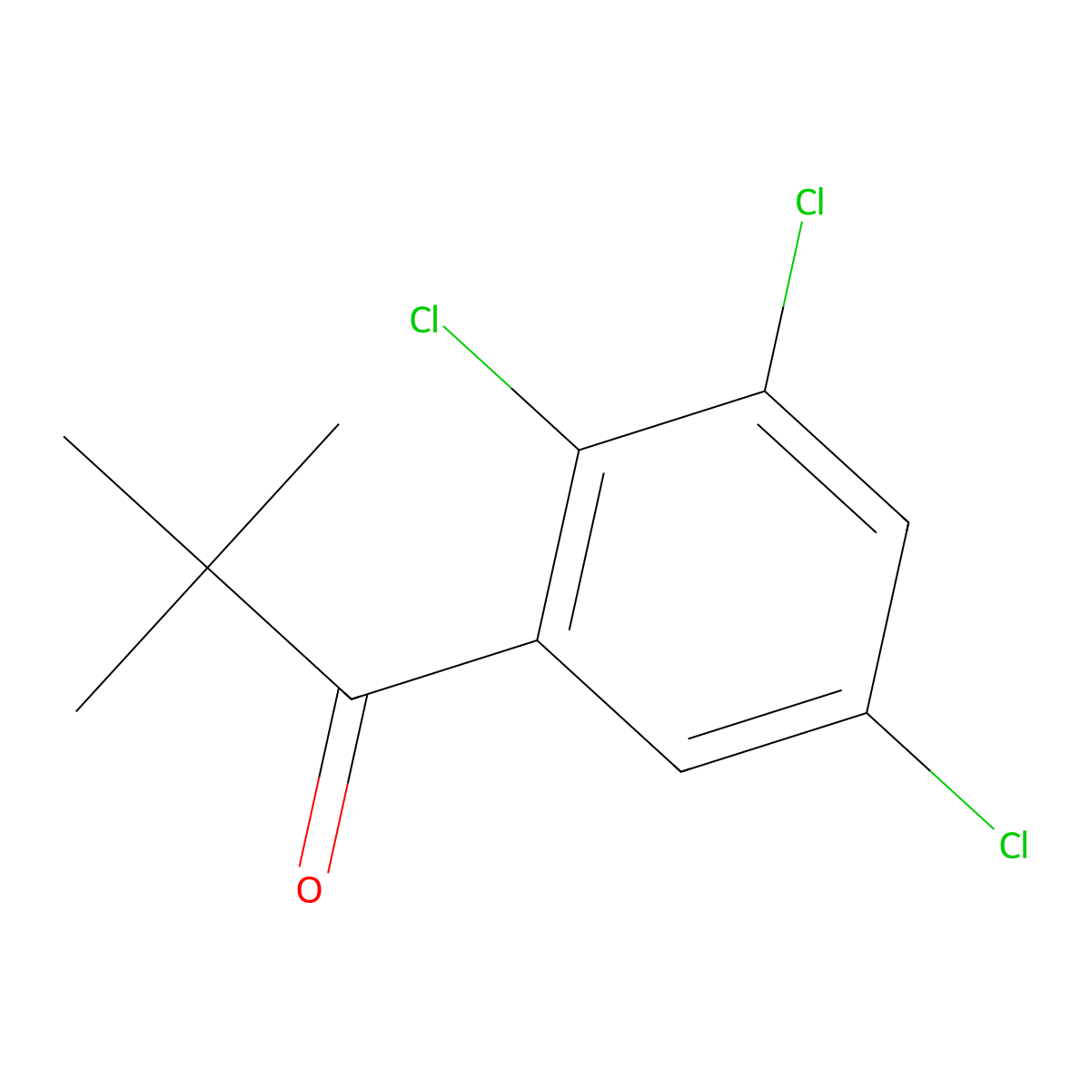 2,2-Dimethyl-1-(2,3,5-trichlorophenyl)-1-propanone molecular structure, CAS 1823321-14-7