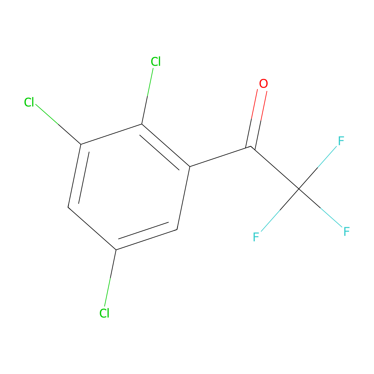 2,2,2-Trifluoro-1-(2,3,5-trichlorophenyl)ethanone molecular structure, CAS 1823321-19-2