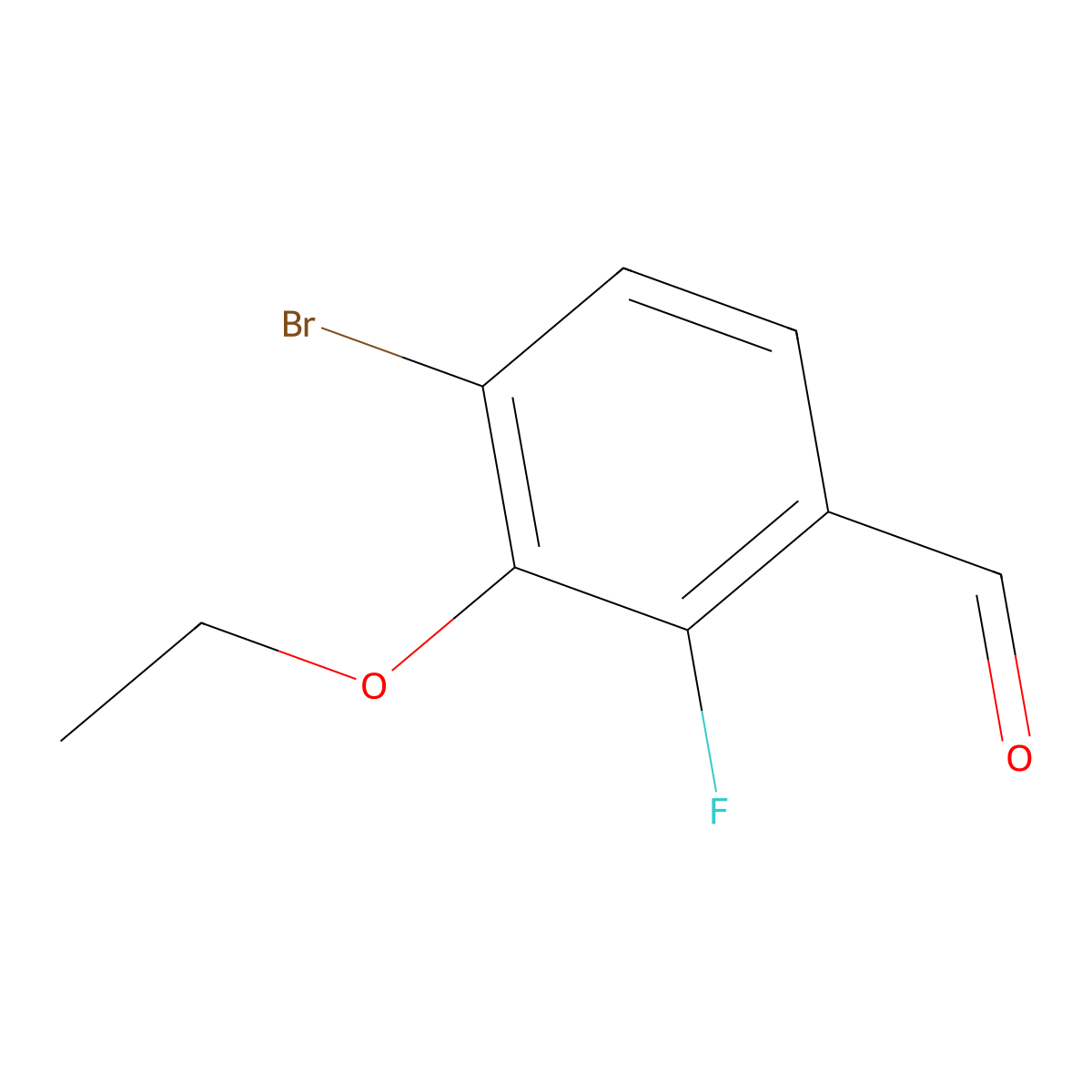 4-Bromo-3-ethoxy-2-fluorobenzaldehyde molecular structure, CAS 1823321-32-9